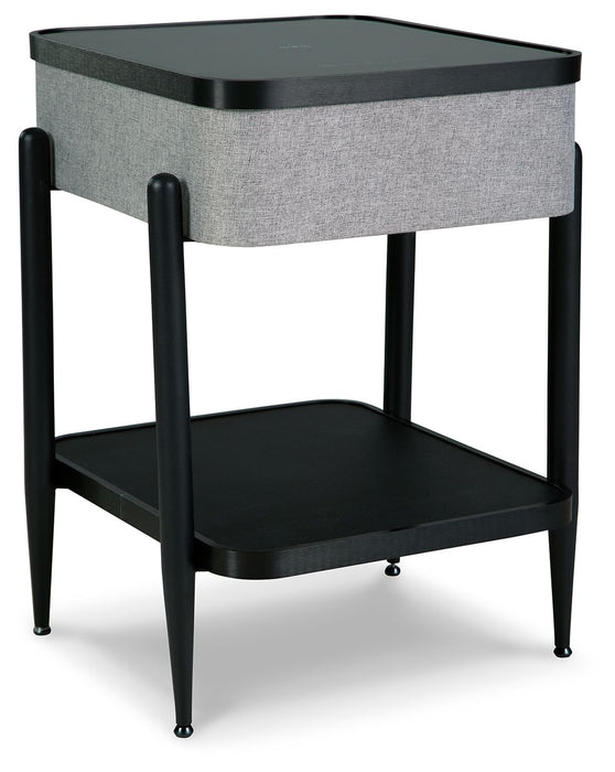 Jorvalee - Gray / Black - Accent Table with Speaker - Simple Home Plus