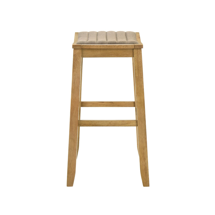 Iyani - Coastal Modern Wood Bar Height Kitchen Bar Stool - Simple Home Plus