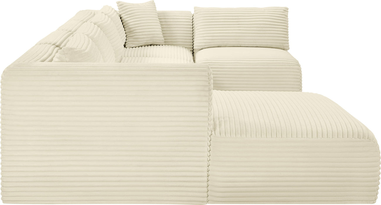 Shaggy - 5 Piece Modular U-Shaped Sectional - Simple Home Plus