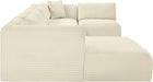 Shaggy - 5 Piece Modular U-Shaped Sectional - Simple Home Plus