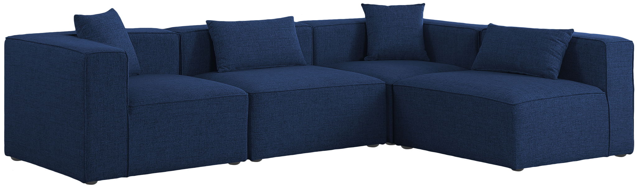 Cube - Linen 4 Piece Modular Corner Sectional - Simple Home Plus