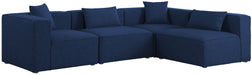 Cube - Linen 4 Piece Modular Corner Sectional - Simple Home Plus