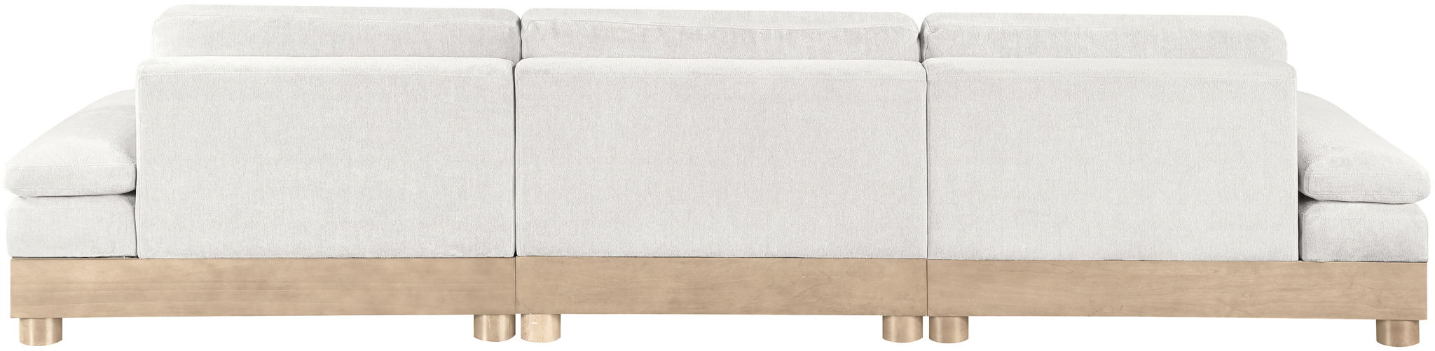 Turin - Chenille Fabric Upholstered Modular Sectional - White - Simple Home Plus