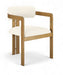 Aurum - Vegan Leather Upholstered Dining Chair With Brushed Brass Base (Set of 2) - Simple Home Plus