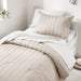 Logan - Twin/Twin Long Striped Comforter Set - Neutral - Simple Home Plus
