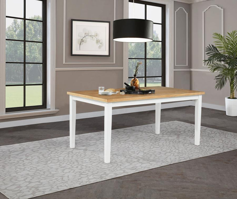 Andrews - 66" Rectangular Dining Table - Light Ash And White - Simple Home Plus