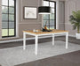 Andrews - 66" Rectangular Dining Table - Light Ash And White - Simple Home Plus
