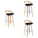 Sonia - Modern Swivel Bar Height Stool - Patterned Oak Wood Finish - Simple Home Plus