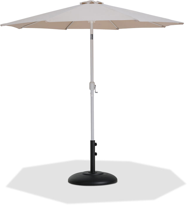 Fiji - Aluminum Patio Umbrella With Round Black And White Base - Simple Home Plus
