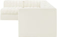Rummi - Velvet Performance Fabric Upholstered 5 Piece Modular Sectional, L-Shaped (Right) - Simple Home Plus