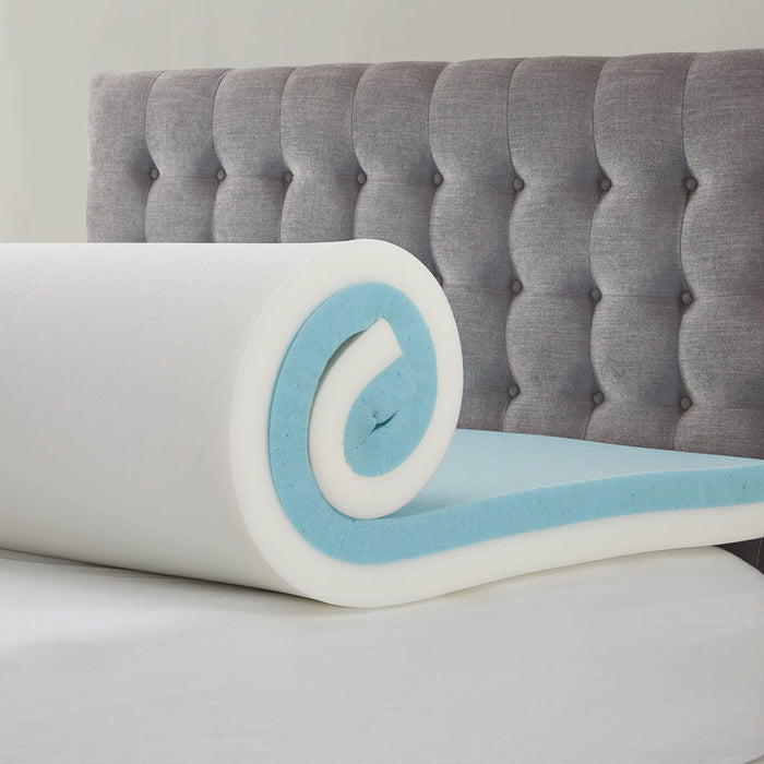 Twin Gel Memory Foam Mattress Topper - White - Simple Home Plus