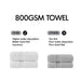 800GSM - 2 Piece Set Bath Sheet Antimicrobial - White - Simple Home Plus