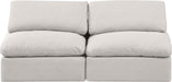 Indulge - Linen 2 Seat Modular Armless Sofa - Simple Home Plus