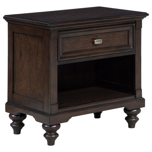 Andover - 1-Drawer Nightstand Bedside Table - Dark Oak - Simple Home Plus