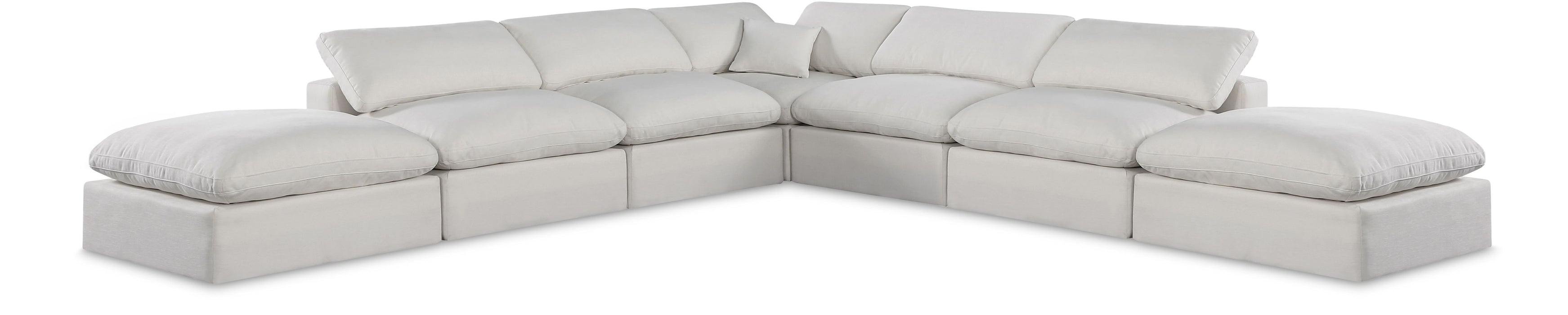 Comfy - 7 Piece Linen Modular Corner Sectional - Simple Home Plus