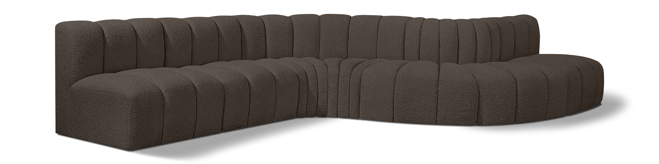 Arc - Boucle Fabric 7 Piece Modular Sofa - Simple Home Plus