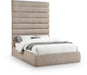 Adam - Linen Fabric Bed With 89" Headboard - Simple Home Plus