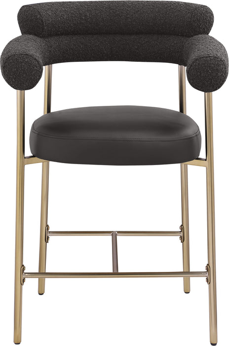 Blake - Counter Stool With Bronze Legs (Set of 2) - Simple Home Plus
