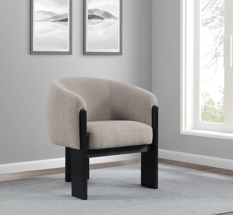 Valdez - Boucle Upholstered Barrel Back Accent Chair - Simple Home Plus