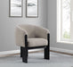 Valdez - Boucle Upholstered Barrel Back Accent Chair - Simple Home Plus