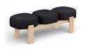 Woodcrest - Vegan Leather Upholstered Bench - Painted Natural Base - Simple Home Plus