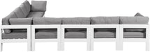 Nizuc - Outdoor Patio 8 Piece Modular Sectional With White Frame - Simple Home Plus