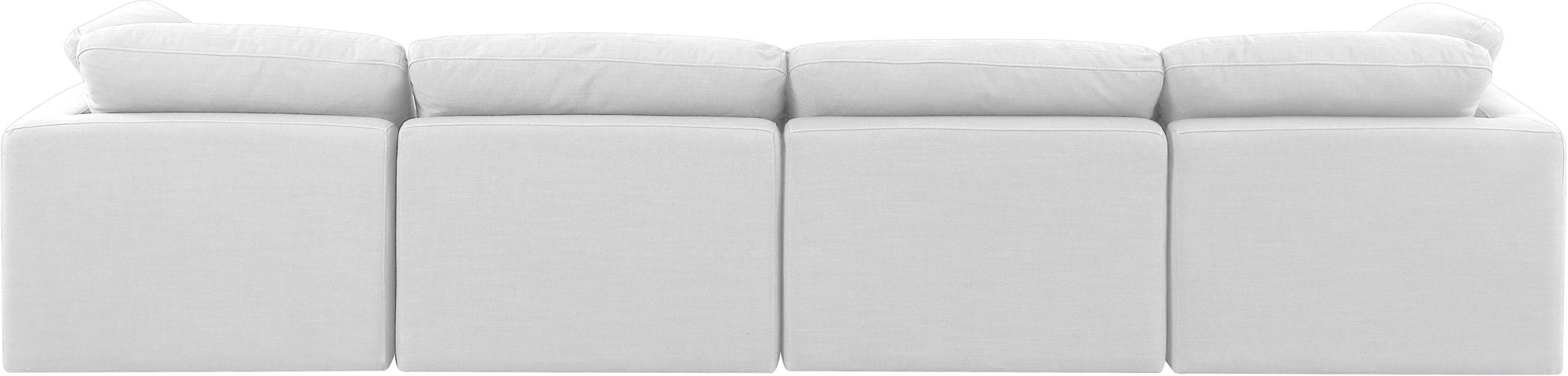 Indulge - Linen 4 Piece Modular Sofa - White - Simple Home Plus