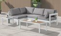 Nizuc - Outdoor Patio 4 Piece Modular Sectional With White Frame - Simple Home Plus