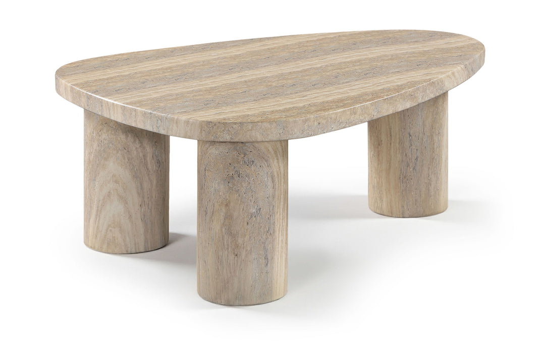 Teramo - Traverine Concrete Indoor/Outdoor Coffee Table - Simple Home Plus