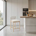 Riccio - Fabric Stool - Natural Frame - Simple Home Plus