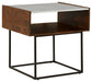 Rusitori - Brown / Beige / White - Rectangular End Table - Simple Home Plus