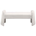 Peoria - Velvet Upholstered Accent Bench - Ivory - Simple Home Plus