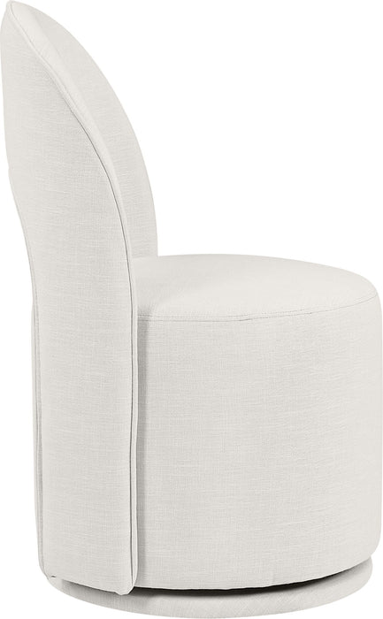 Cirelle - Linen Textured Performance Fabric Dining Chair (Set of 2) - Simple Home Plus