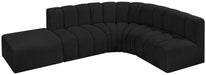 Arc - Boucle Fabric 5 Piece Corner Modular Sofa - Simple Home Plus