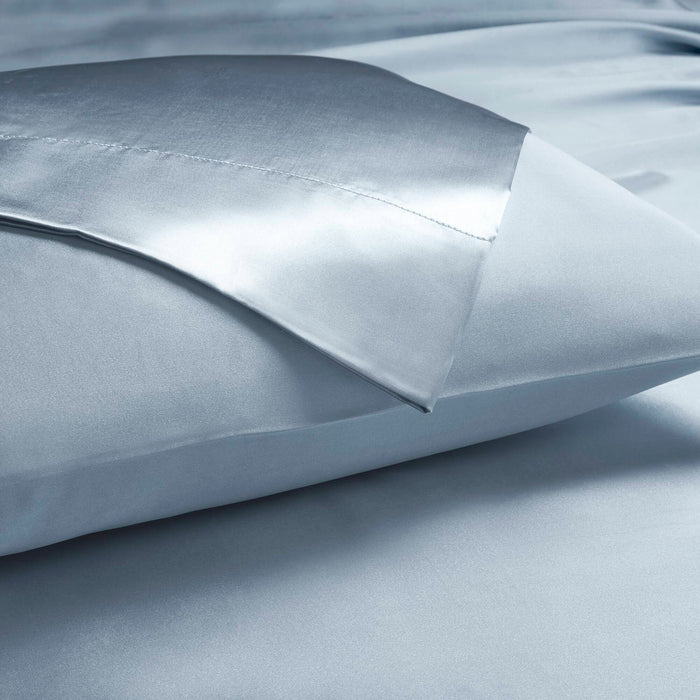Satin - 6 Piece King Luxury Sheet Set - Blue - Simple Home Plus