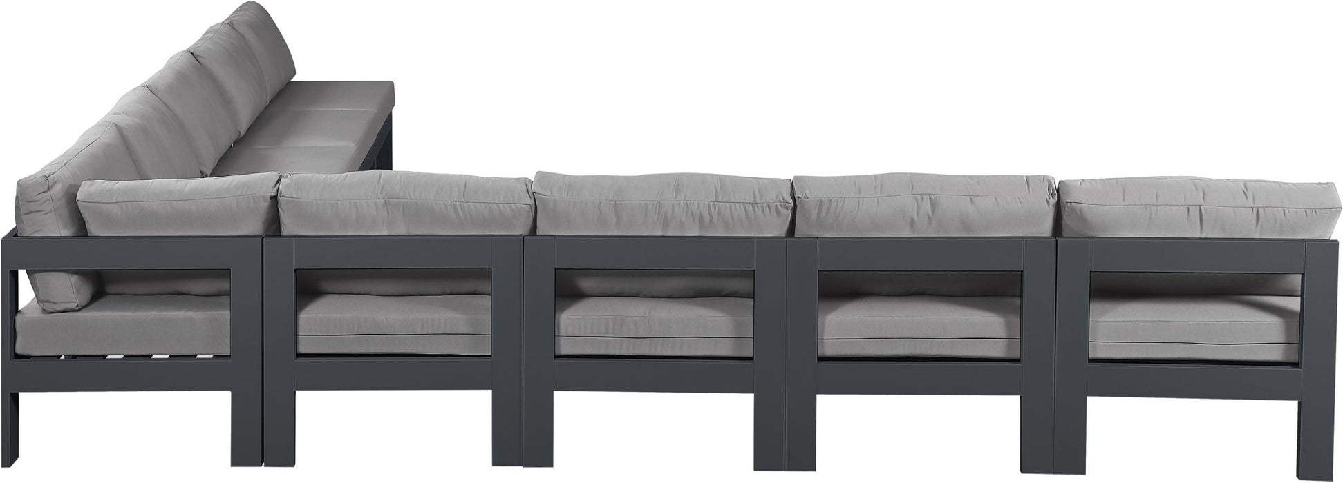 Nizuc - Outdoor Patio 9 Piece Modular Sectional With Gray Frame - Simple Home Plus