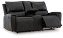 Glossmore - Reclining Loveseat With Console - Black - Simple Home Plus