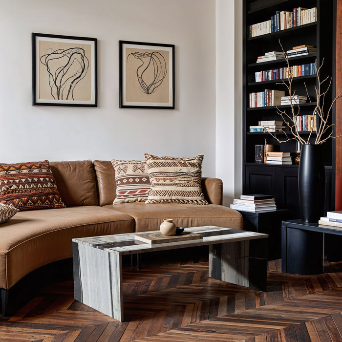 Vernazza - Marble Table - Panda - Simple Home Plus