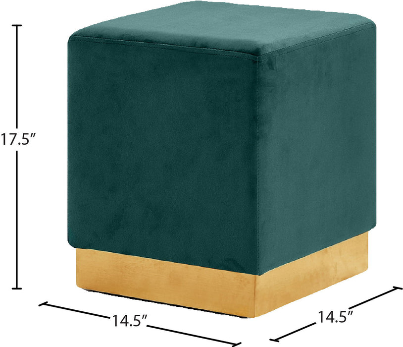 Jax - Stool Ottoman with Gold Base - Simple Home Plus