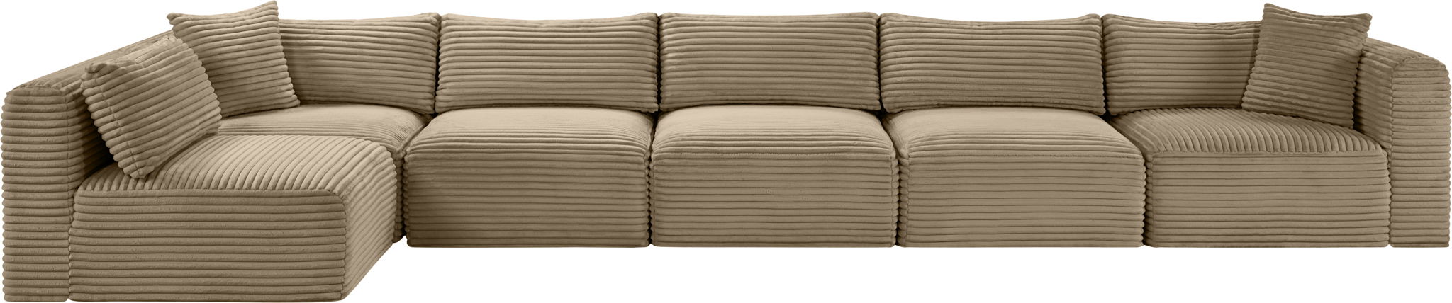 Shaggy - Fabric 6 Piece Modular Sectional - Simple Home Plus