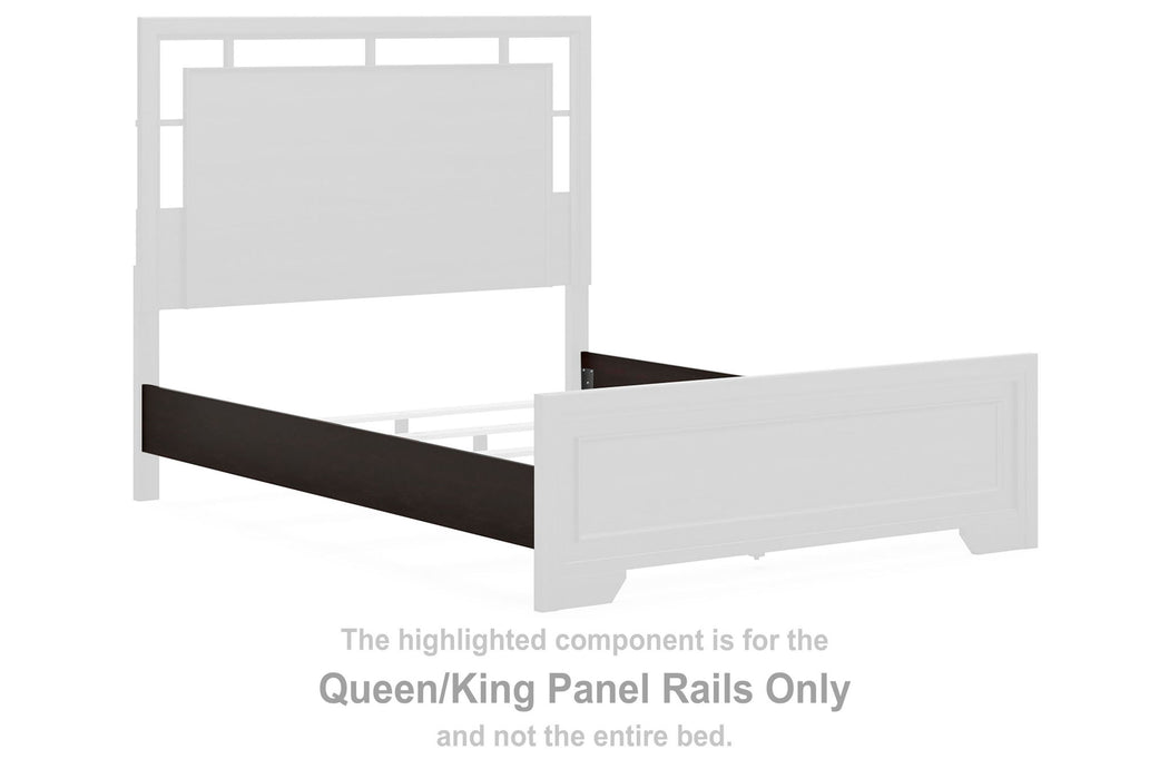 Covetown - Queen/King Panel Rails - Dark Brown - Simple Home Plus