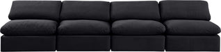 Indulge - Velvet 4 Seat Modular Armless Sofa - Simple Home Plus