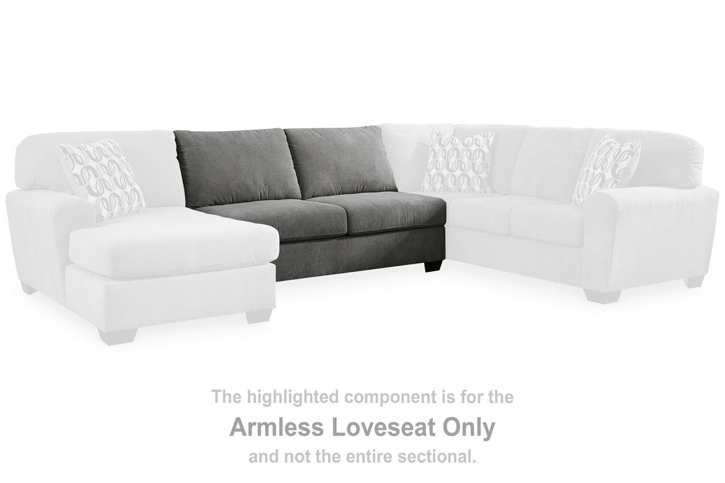 Birkdale Court - Armless Loveseat - Gray - Simple Home Plus