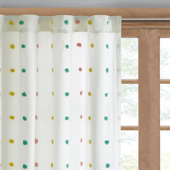 Callie - Pom Pom Window Panel - Multi - Simple Home Plus