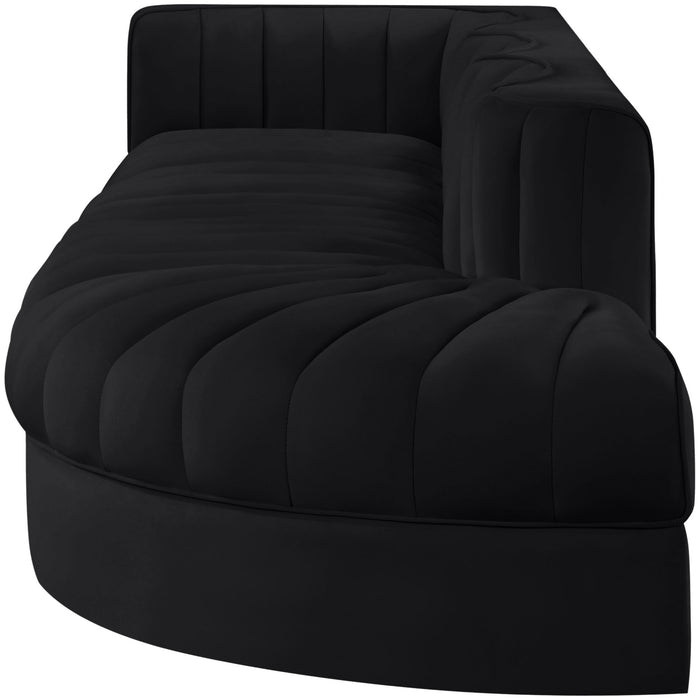 Rummi - Velvet Performance Fabric Upholstered 4 Piece Modular Sectional With Reverse Corner Chair - Simple Home Plus