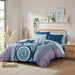 Loretta - Queen Comforter And Sheet Set - Navy - Simple Home Plus