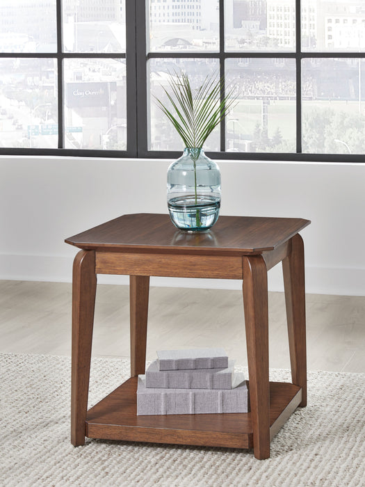 Trenmour - Medium Brown - Square End Table - Simple Home Plus