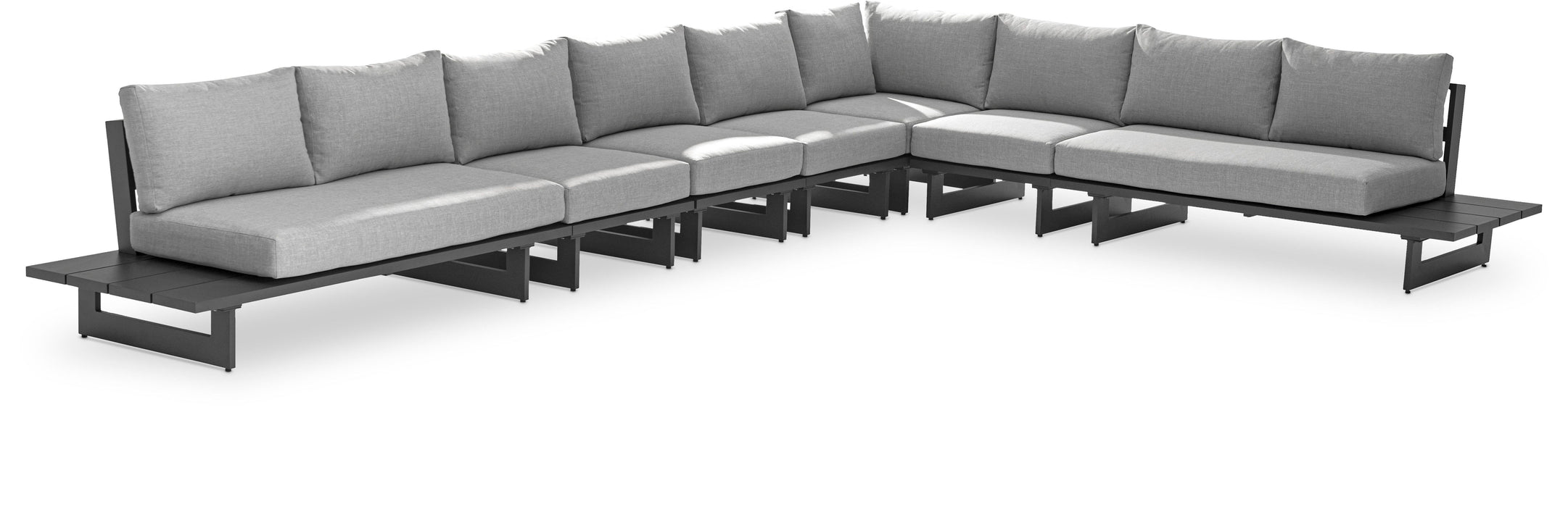 Maldives - 7 Piece Water Resistant Outdoor Patio Modular Sectional With Gray Base - Simple Home Plus
