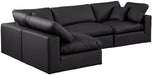 Comfy - 4 Piece Faux Leather Modular Armless Sectional - Simple Home Plus