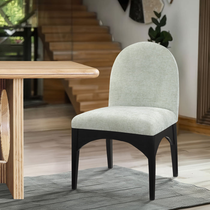 Waldorf - Chenille Dining Side Chair With Black Legs - Simple Home Plus